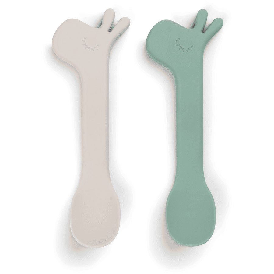 Done by Deer ™ Cuchara de silicona 2 Pack, Verde Lalee