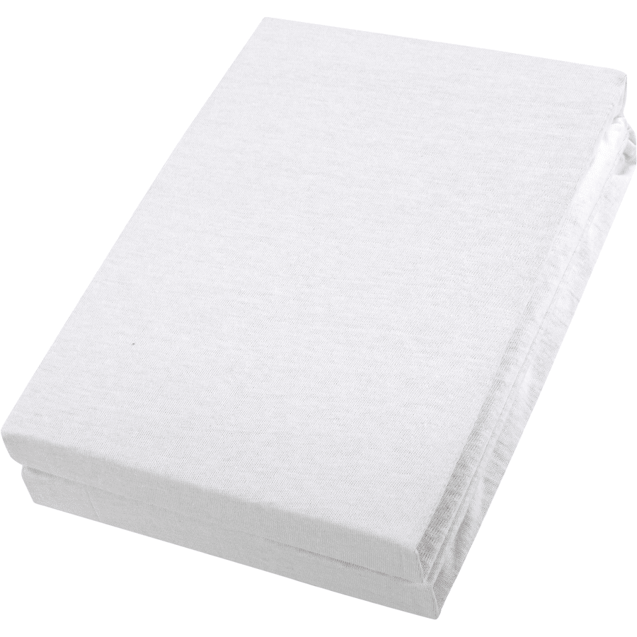 Alvi ® Prześcieradło podwójne białe/białe 40 x 90 cm