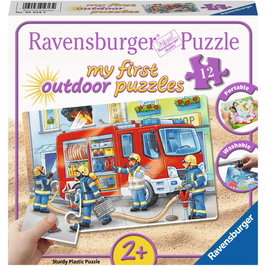 Ravensburger Mon first outdoor casse-tête - Les pompiers se précipitent à l'intérieur