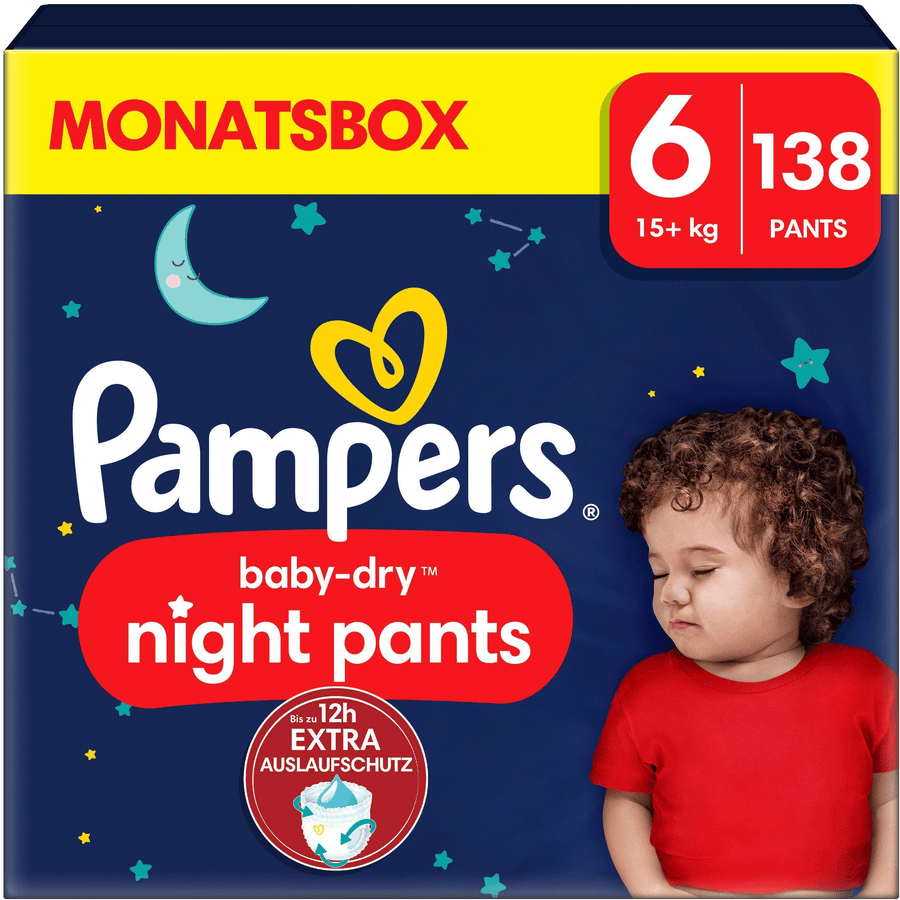 Broer Ontdekking Aanpassen Pampers Baby-Dry Pants Night , maat 6, 15kg+, maandbox (1 x 138 luiers) |  pinkorblue.be