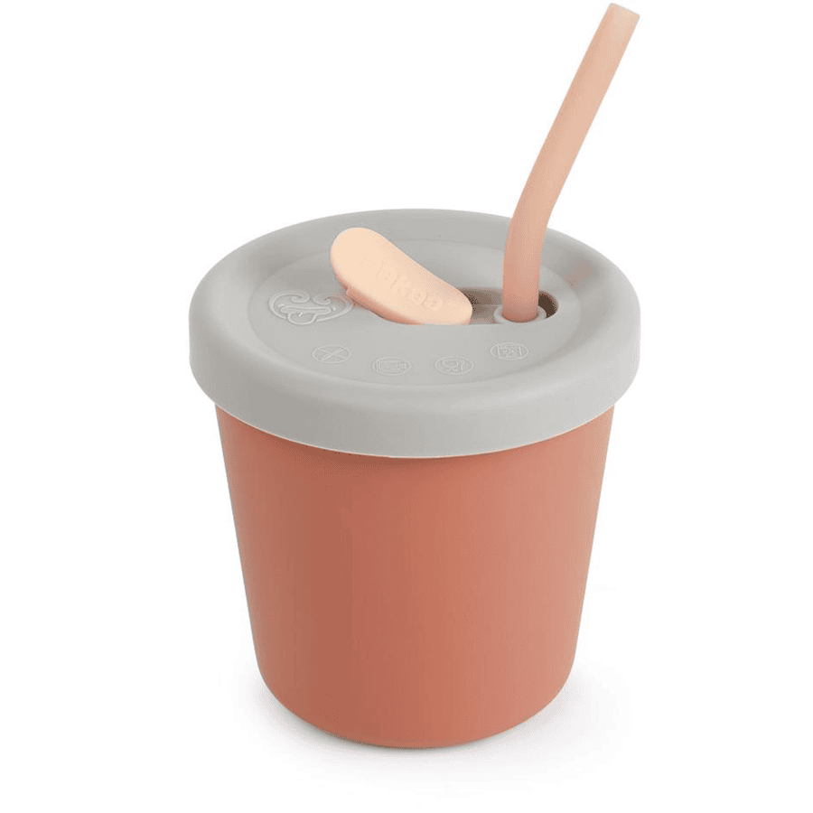 haakaa® Tazza con cannuccia per bere da 6 mesi, rosso scuro