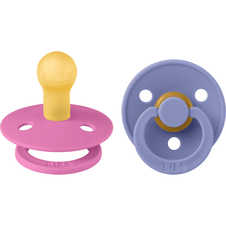 BIBS® Soother Colour Bubble tyggegummi/Peri 0-6 måneder, 2 stk.