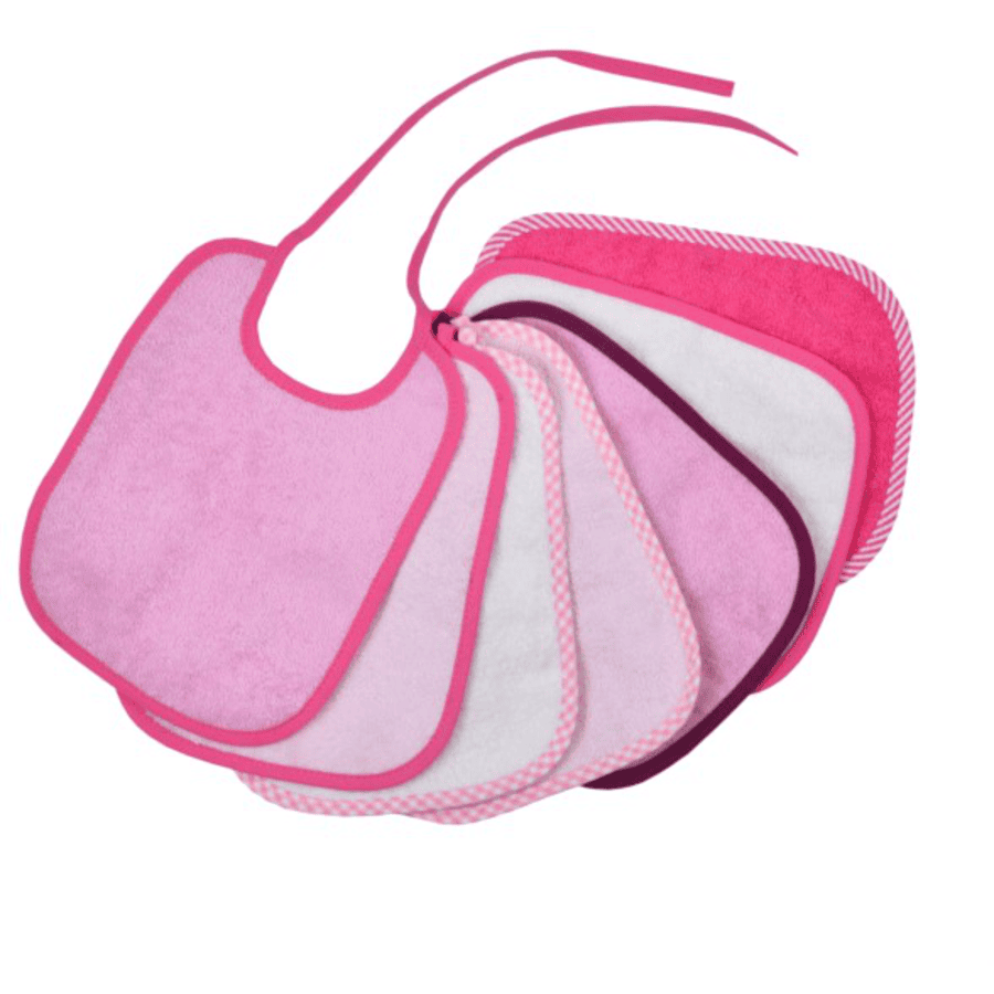 WÖRNER Bindelätzchen 7er Pack rosa 20 x 25 cm