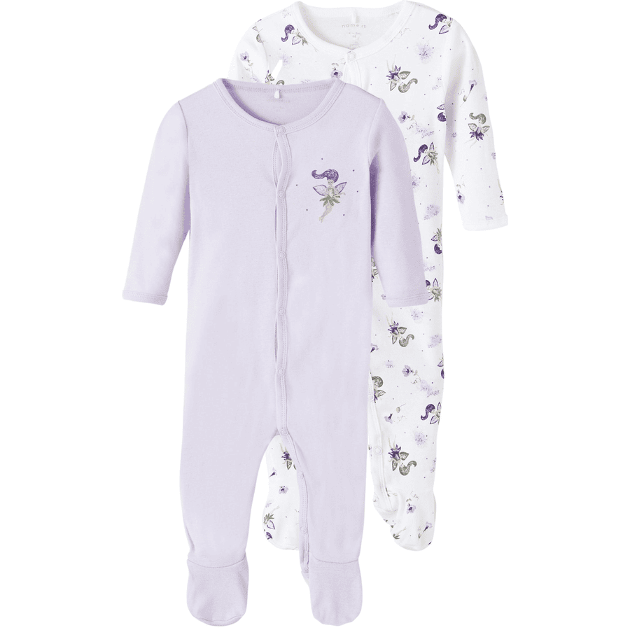 name it Sleeping Overall 2 Pack Orchid Petal