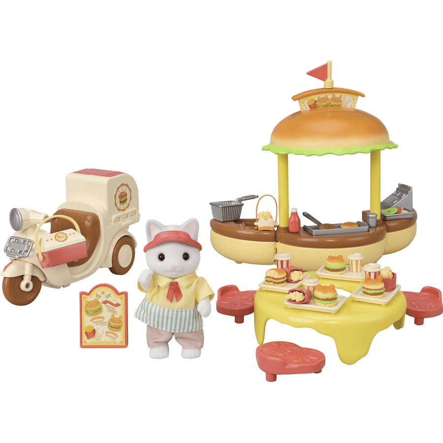 Sylvanian Families® Mobilny bar hamburgerowy z figurką