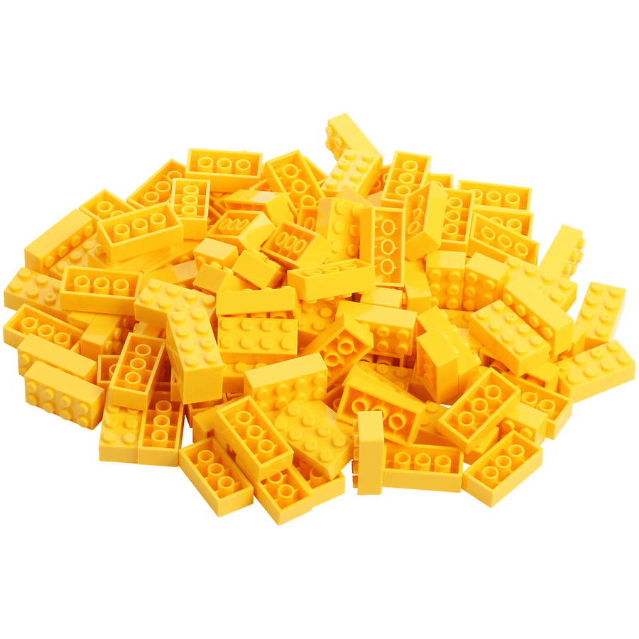 Katara Bouwstenen - 120 stuks 4x2 geel