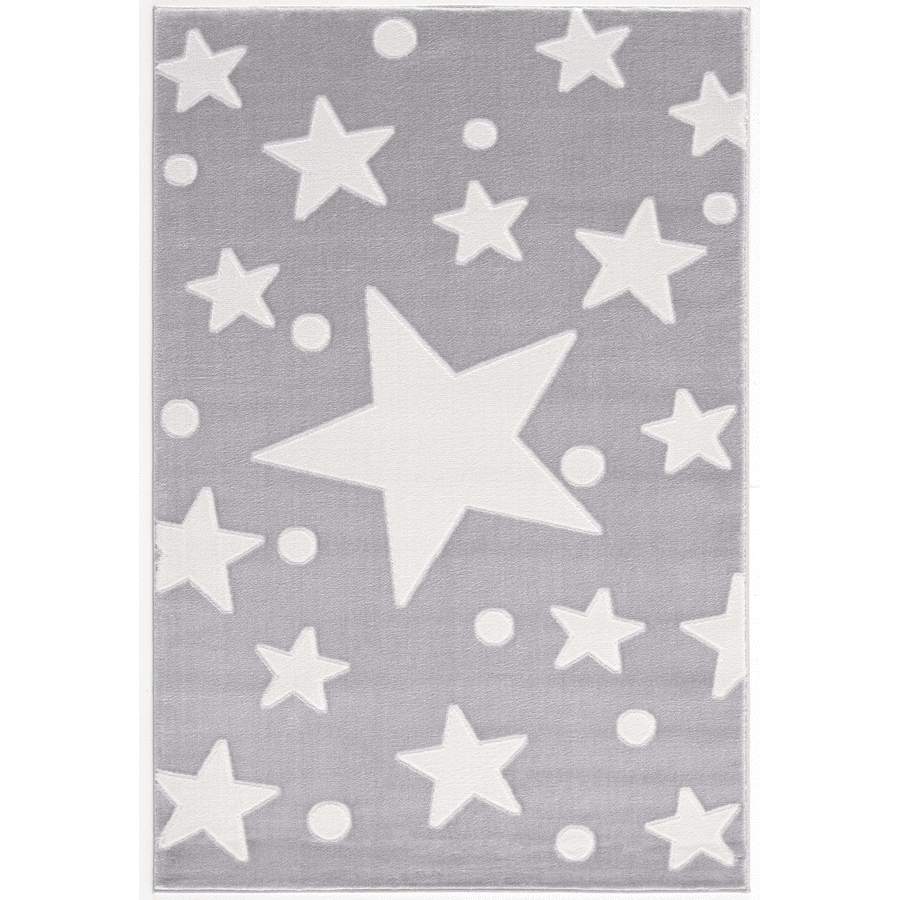 LIVONE Spiel- und Kinderteppich Happy Rugs Estrella silbergrau/weiss 100 x 160 cm