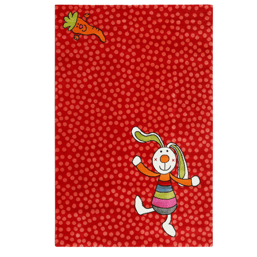Sigikid Kinderteppich Rainbow Rabbit rot