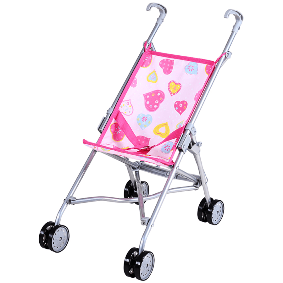 knorr toys® Sim doll buggy - color ful heart 