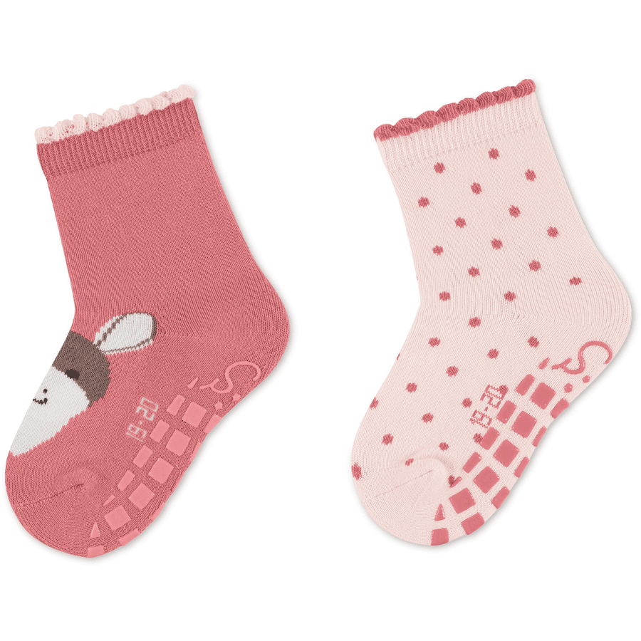 Sterntaler ABS sokker dobbel pakke Emmi Girl rosa