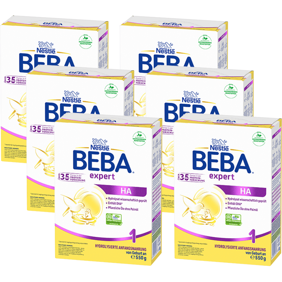 Nestlé Anfangsnahrung BEBA EXPERT HA 1 6x 550 g ab der Geburt