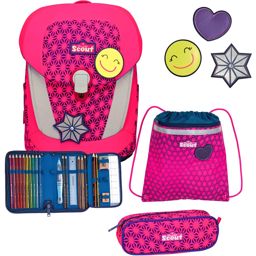 Scout Sunny II DIN Neon Safety - Pink Glow, 4-stk.