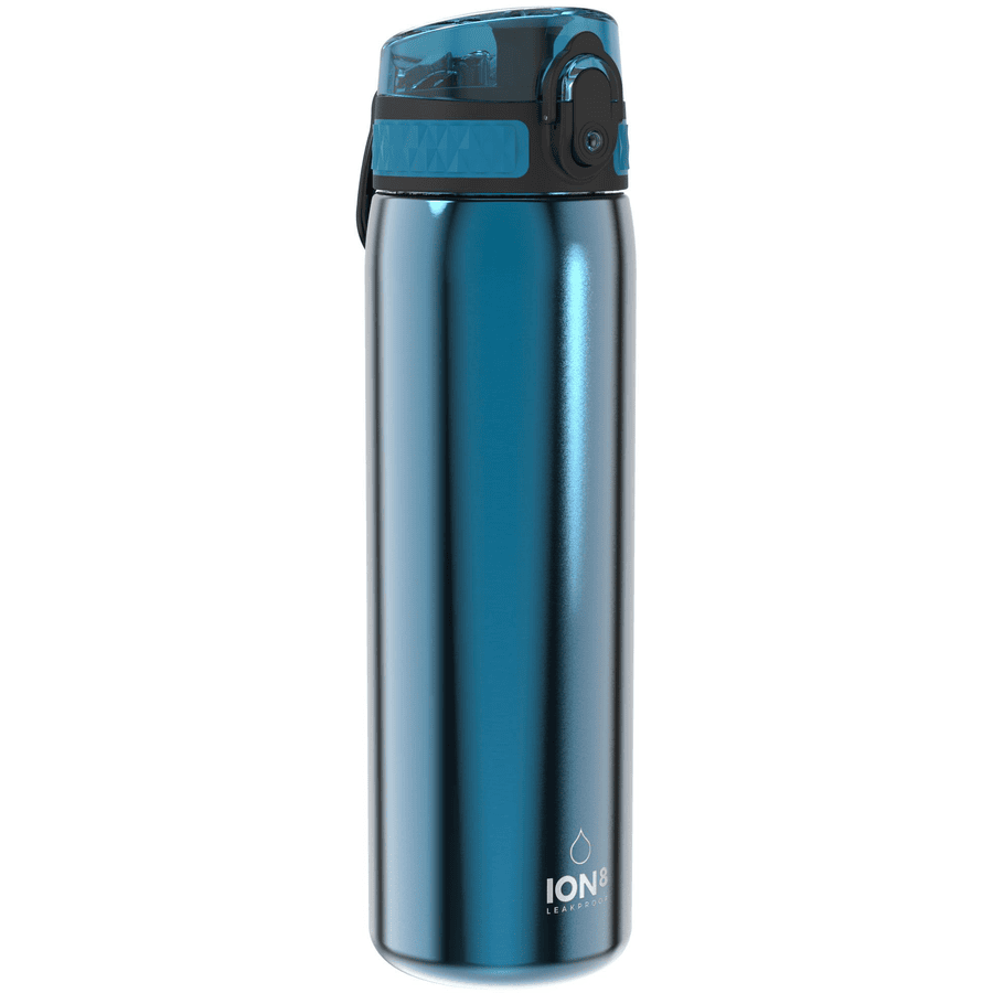 ion8 Trinkflasche auslaufsicher, edelstahl, blau, 600 ml 