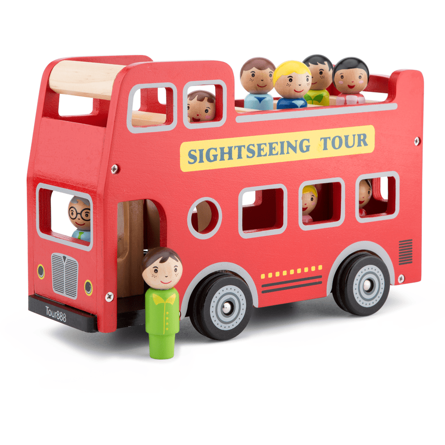 New Classic Toys Figurine bus City tour bois