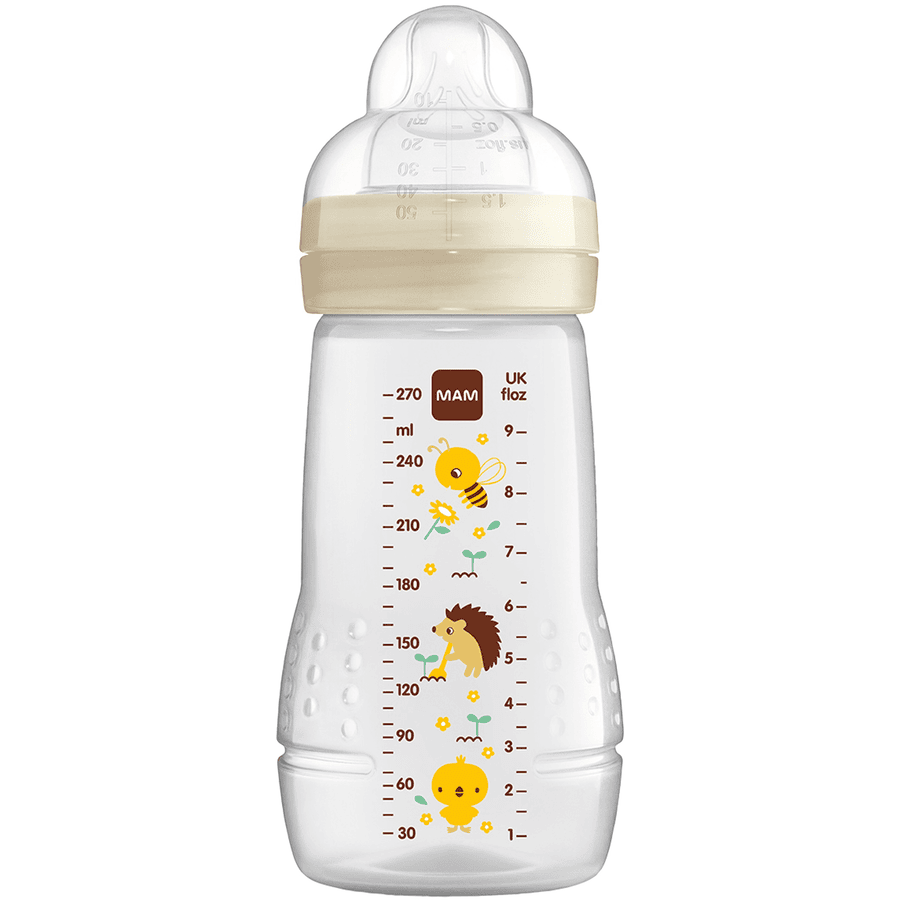 MAM Babyflasche Easy Active 270 ml 0+ Monate, Biene/ Igel 

