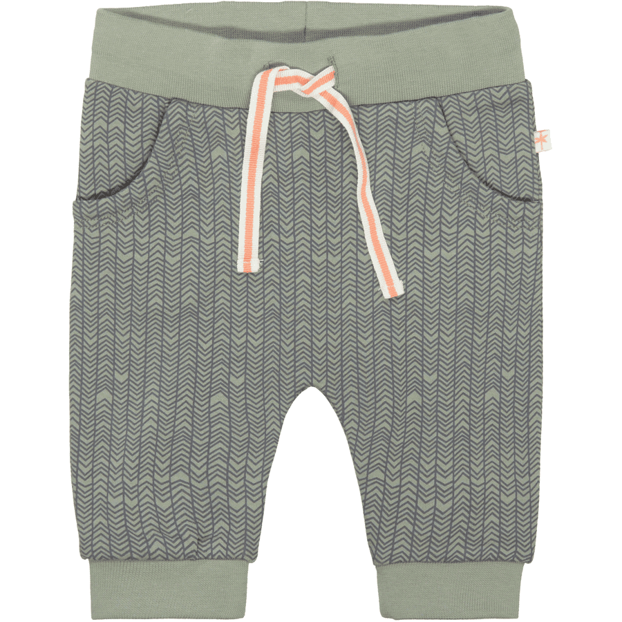 STACCATO Hose soft olive gemustert