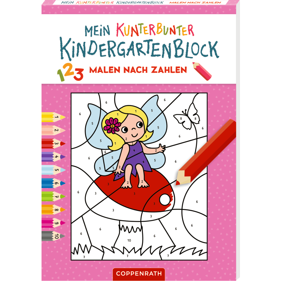 Coppenrath Mein kunterbunter Kindergartenblock: Malen nach Zahlen (Zauberwald)