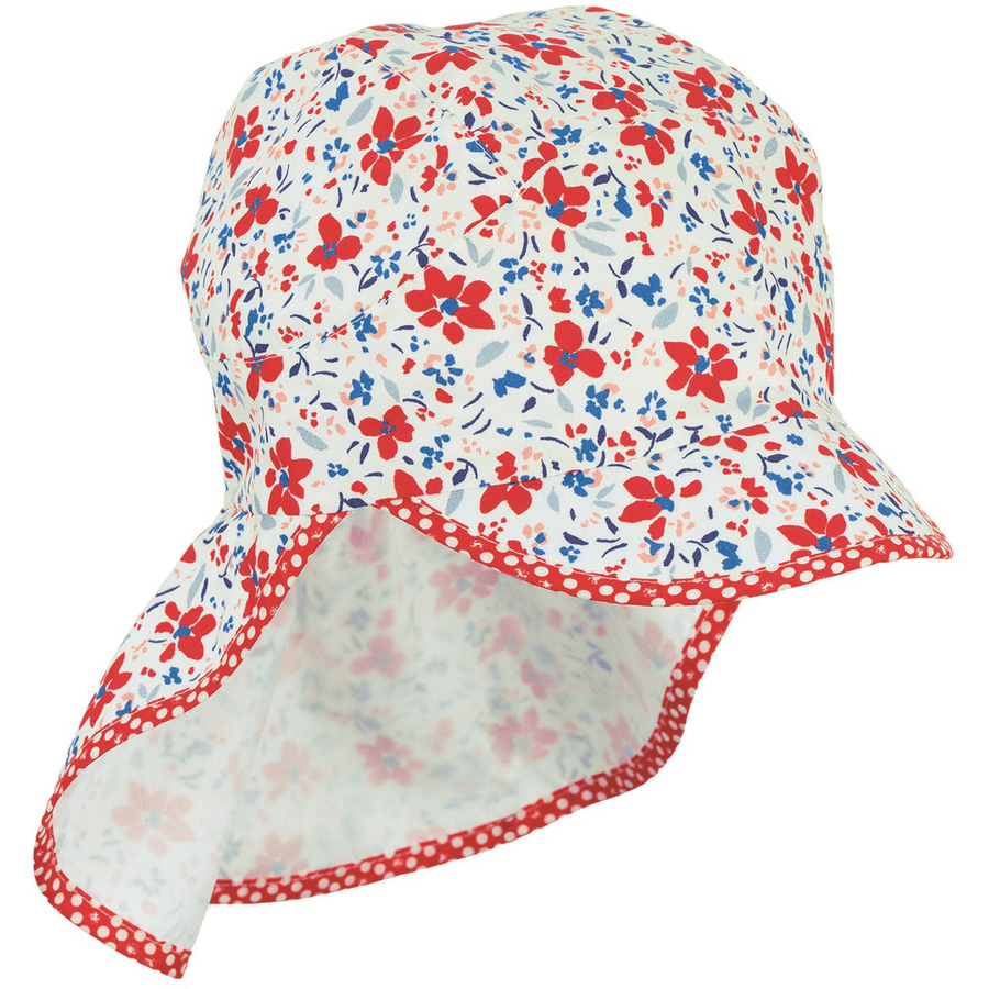 Sterntaler Casquette à visière avec protection du cou blanche