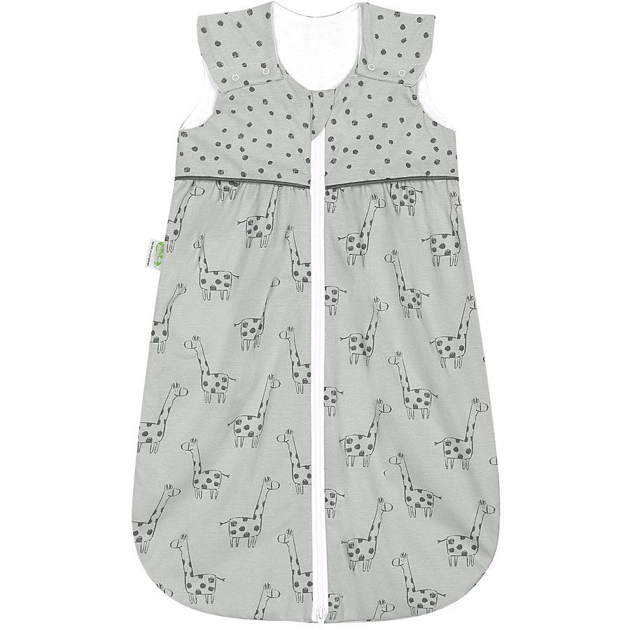 ODENWÄLDER Jersey slaapzak Anni light happy giraffe urban grijs