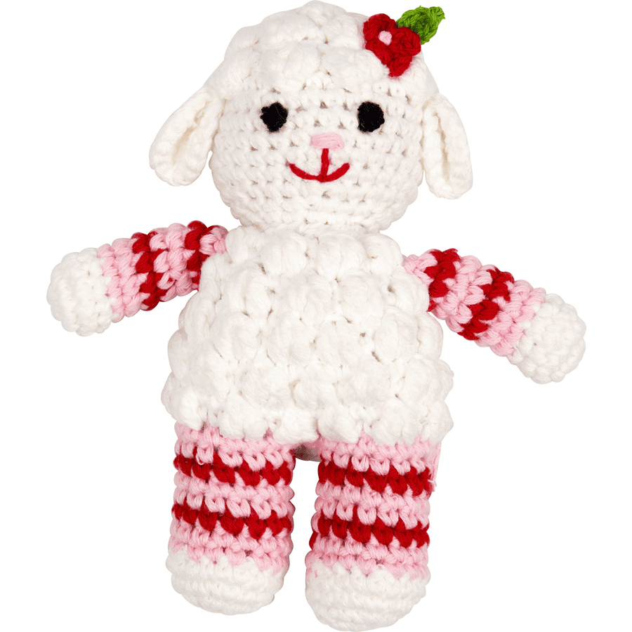 SPIEGELBURG COPPENRATH Sonajero de ganchillo corderito - BabyGlück