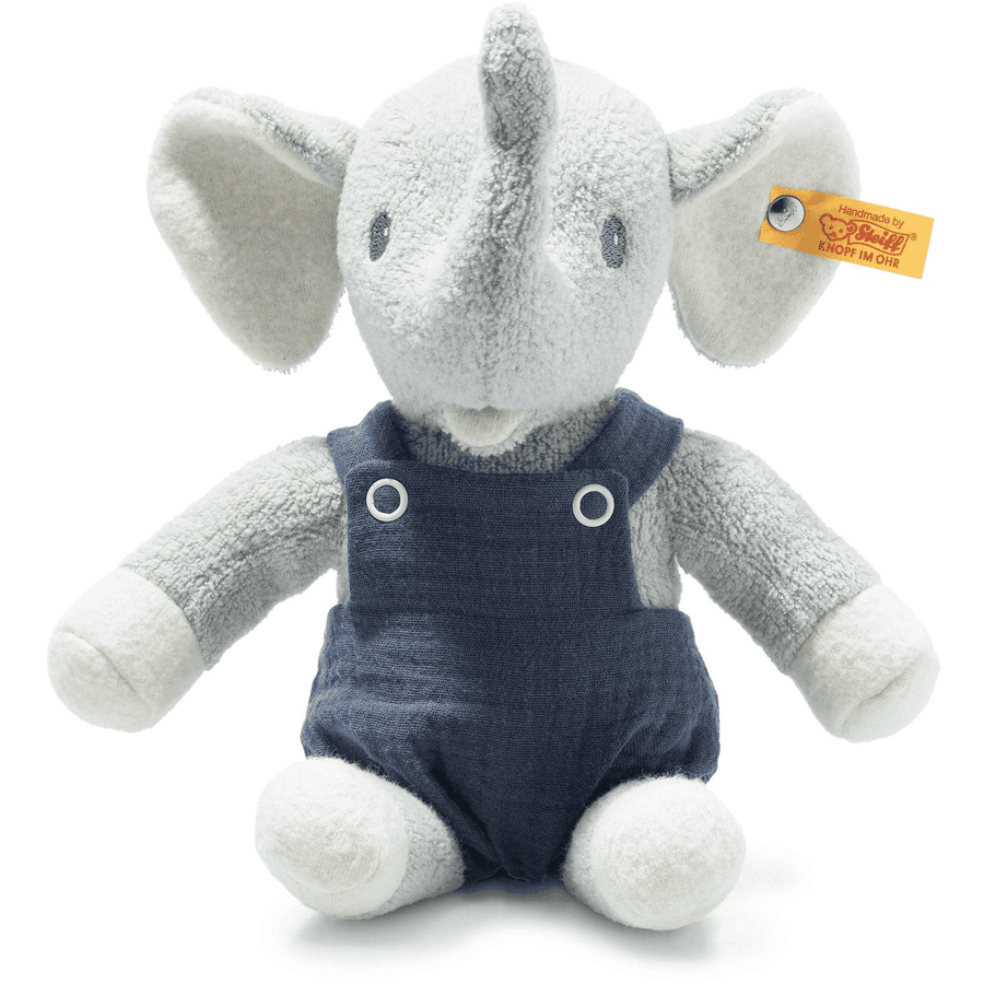 Steiff Eliot Elefant, hellgrau/blau