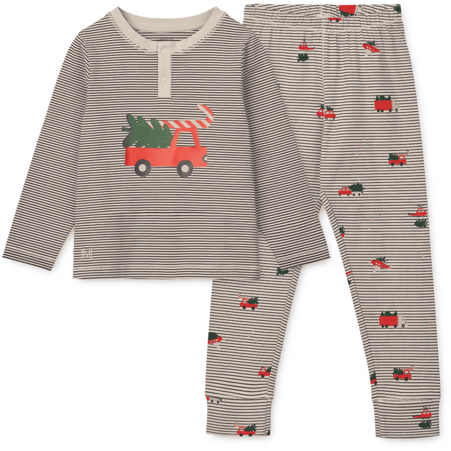 LIEWOOD Wilhelm Pyjama-Set Holiday vehicle/stripe 