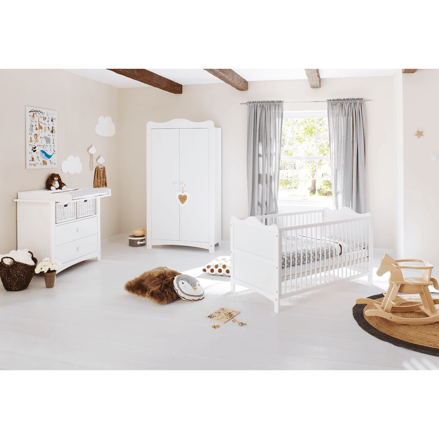 Pinolino Florentina habitación infantil 2 puertas, cómoda amplia, cama 60 x 120 cm