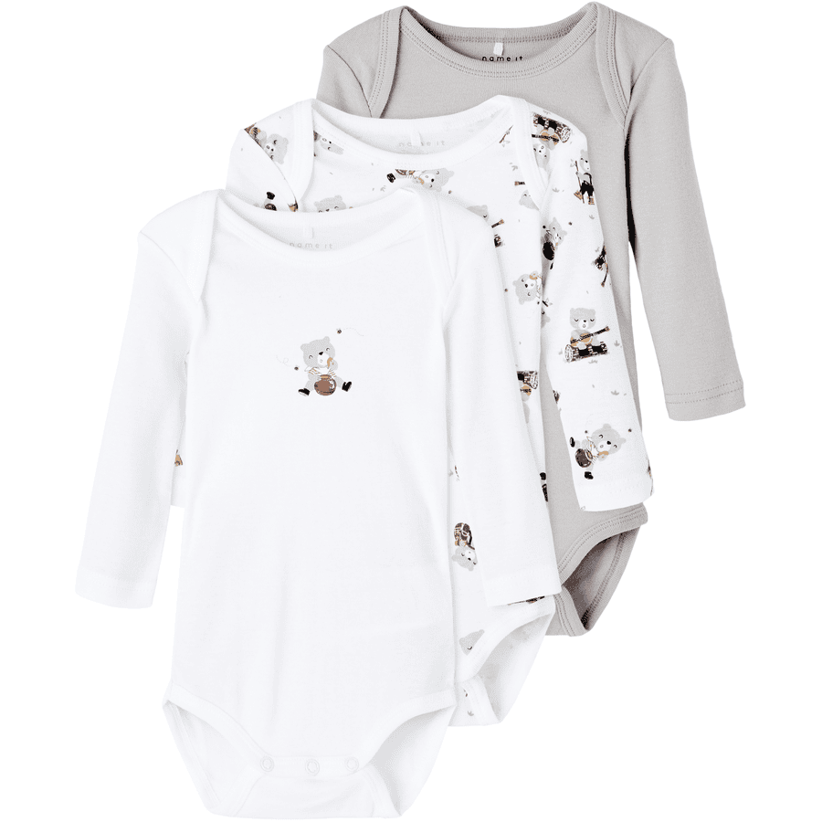 name it Langarmbody 3er Pack Alloy Bear