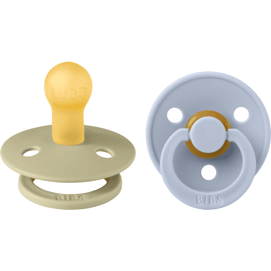 BIBS® Nukke Colour Khaki &amp; Dusty Sininen 0-6 kk, 2 kpl.