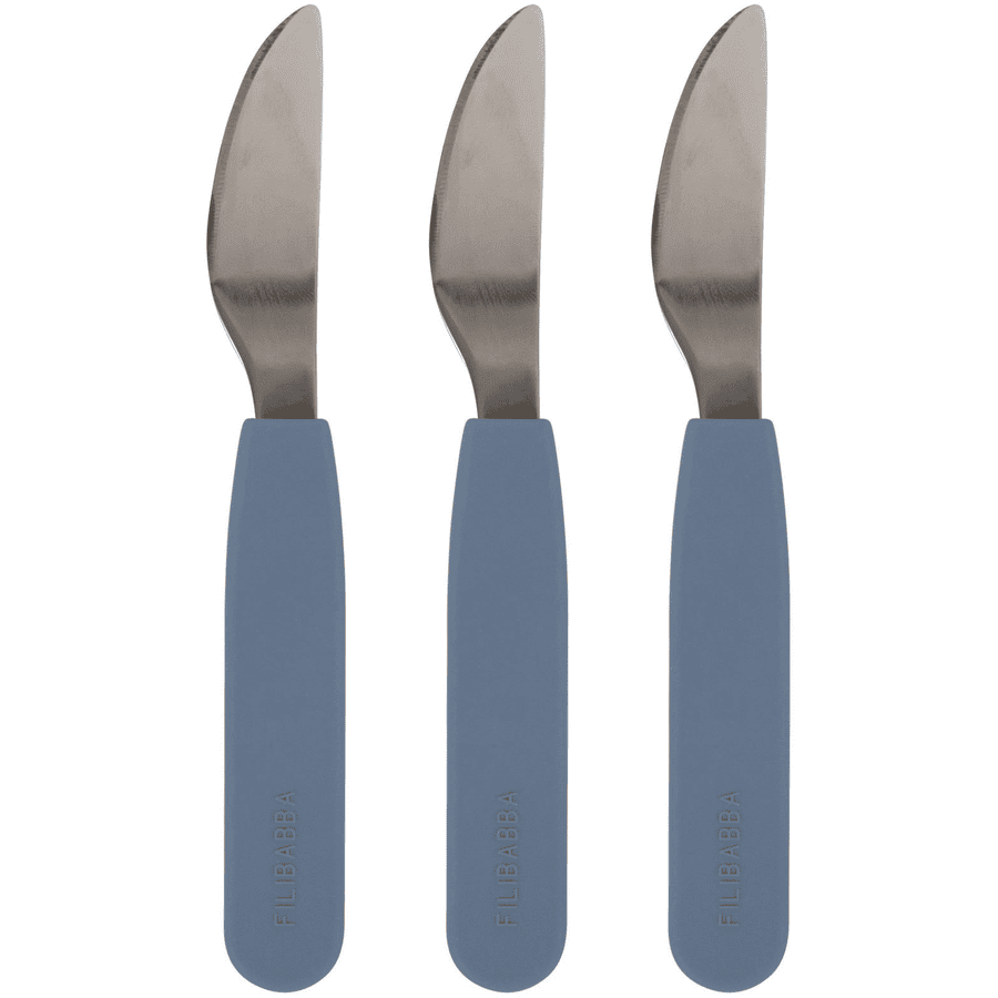 Filibabba Messer aus Silikon 3er-Pack, Powder Blue