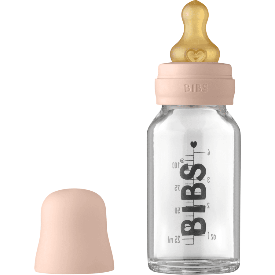 Bibs Baby Bottle skleněná láhev  110 ml, Blush 