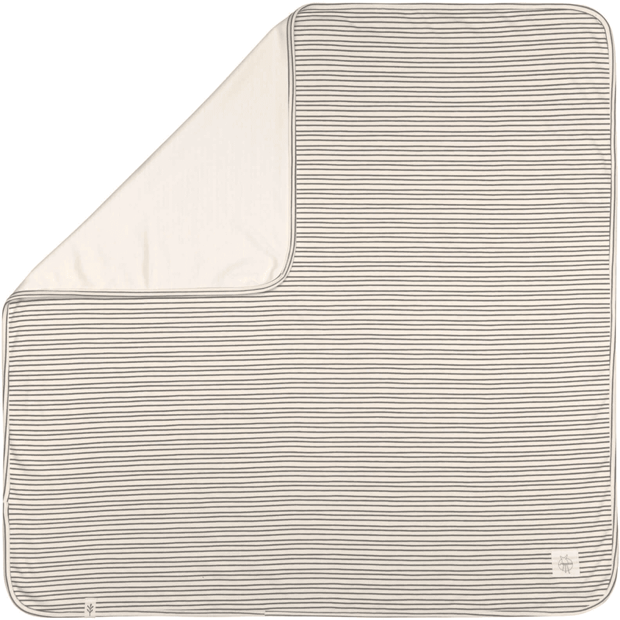 LÄSSIG Coperta per neonati Striped Grey 80 x 80 cm