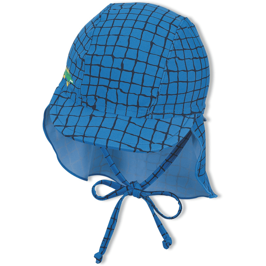 Sterntaler Gorra de pico con protección para el cuello azul