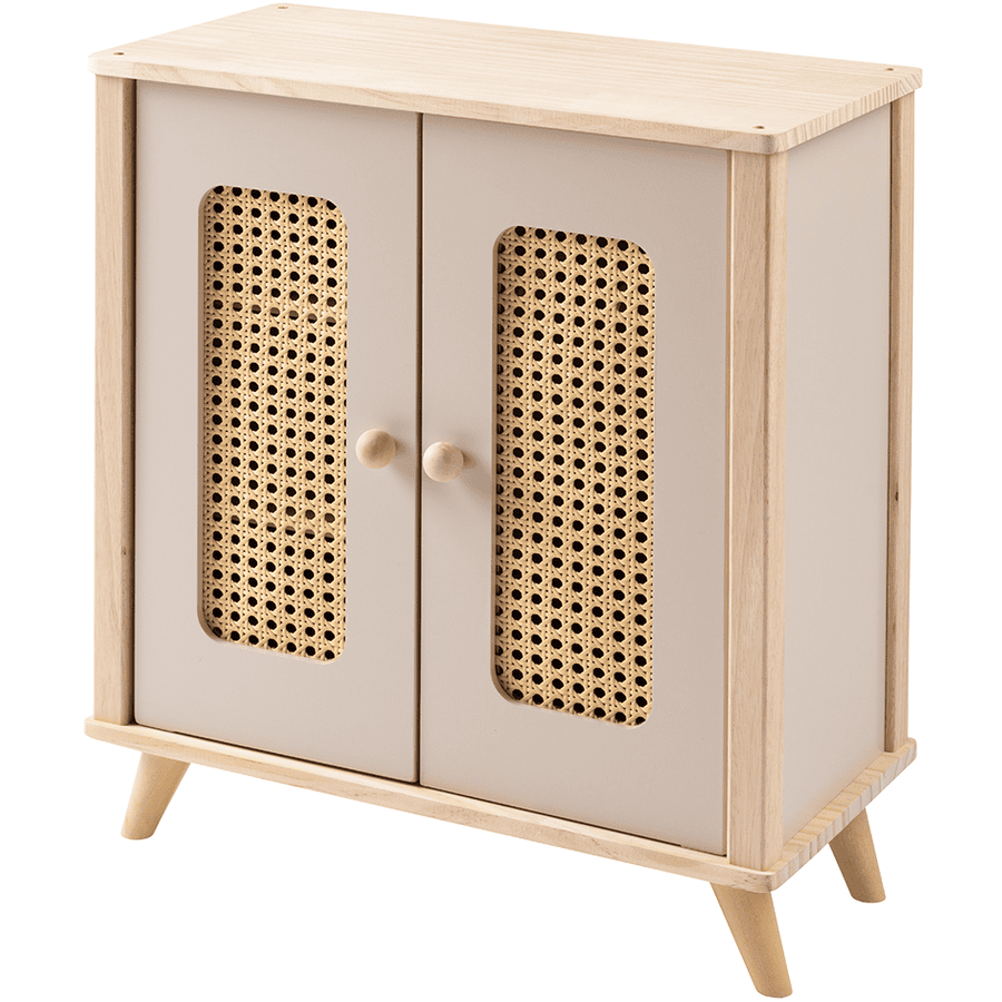 howa® Armoire pour poupée bois