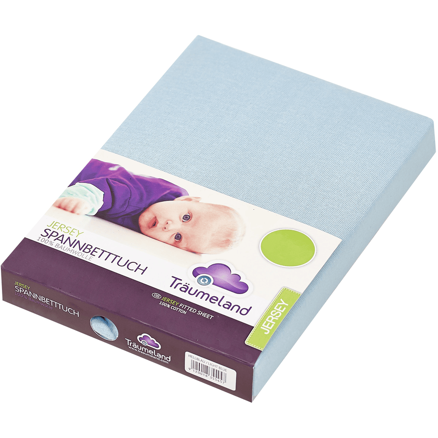 Träumeland Drap housse de lit enfant jersey gris clair 40x90 cm