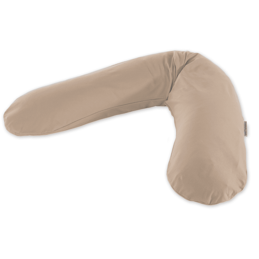 THERALINE Housse pour coussin d'allaitement Original cappuccino collection bambou