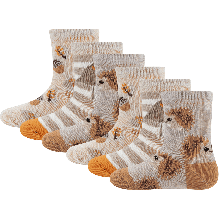 Ewers Socken 6er-Pack Igel/Pilze