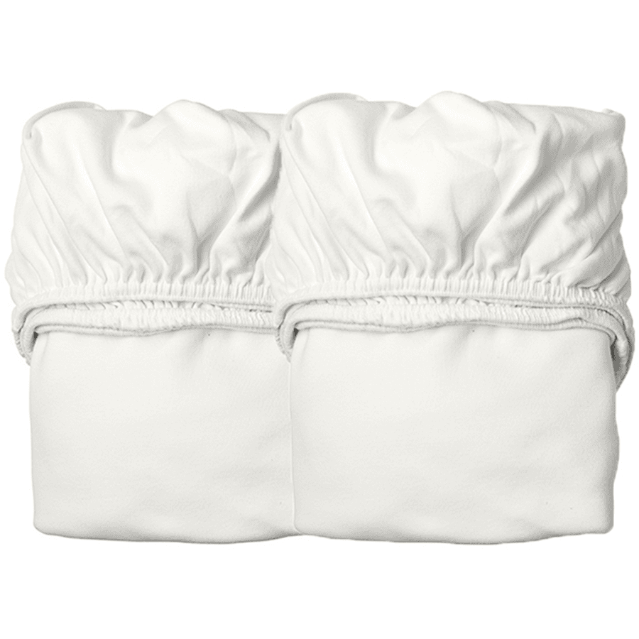 Leander Hoeslaken voor babybed 2-pack sneeuw 