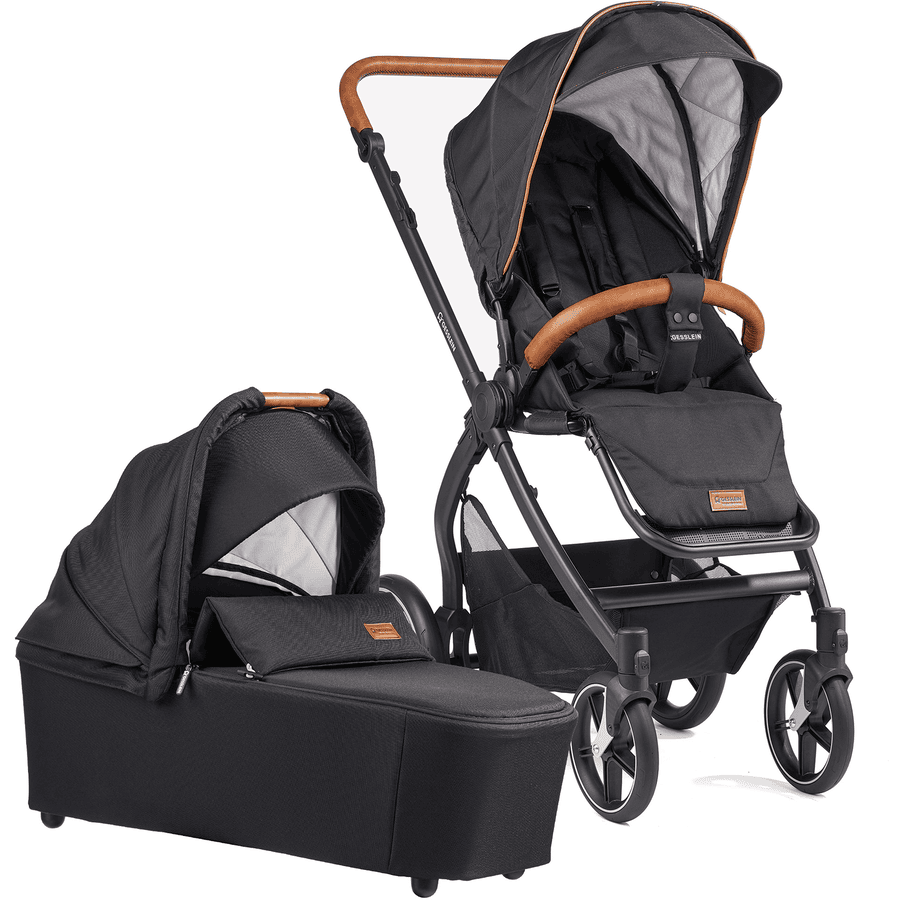 GESSLEIN Kinderwagen FX4 Soft+ Style Reiswieg Set zwart