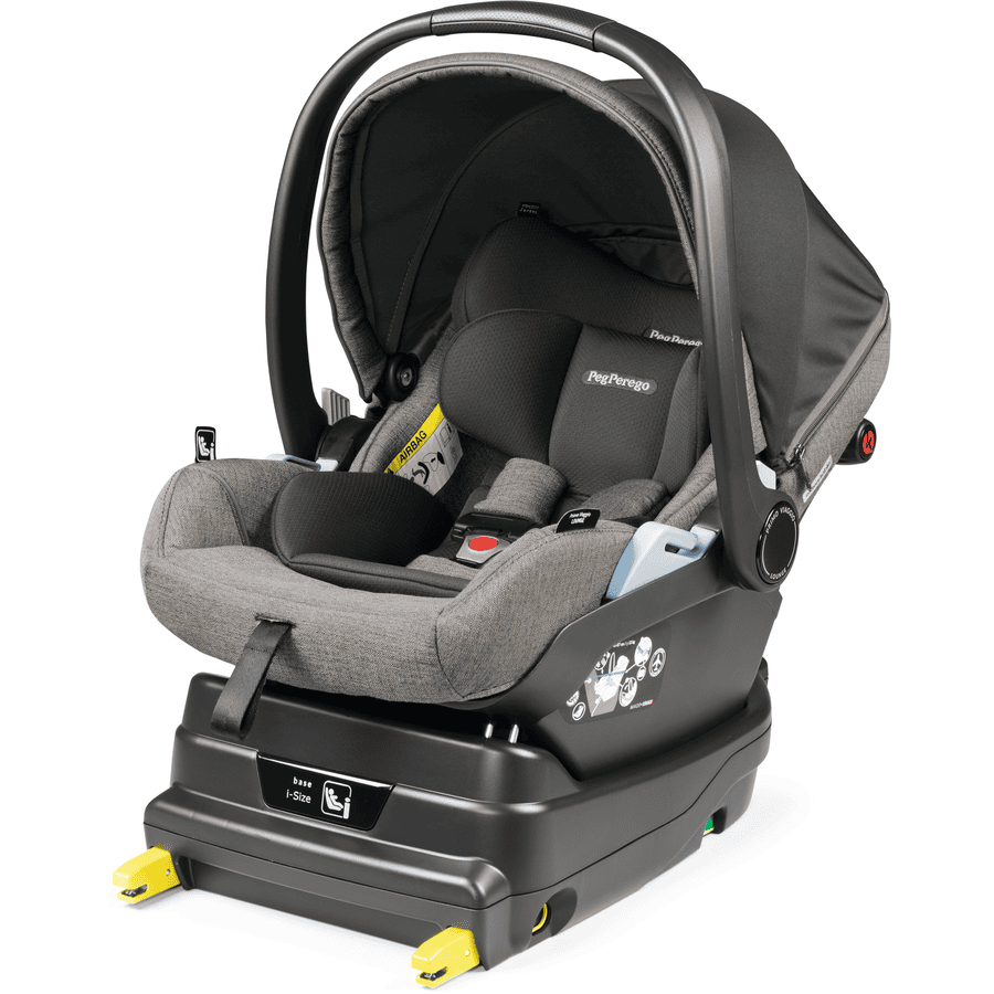 Peg Perego Ovetto reclinabile Primo Viaggio Lounge City Grey, incl. Base Isofix i-Size nera 