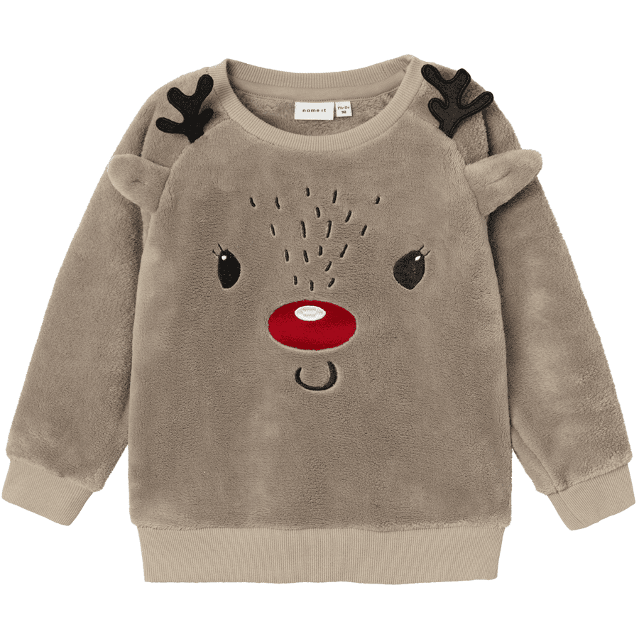 name it Sweatshirt Nmnreindeer Weathered Teak