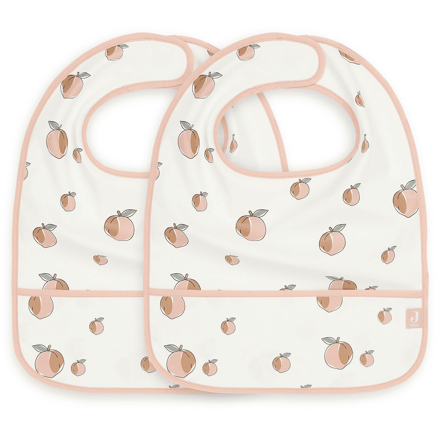 jollein Bib vandtæt Peach Pakke med 2 stk.