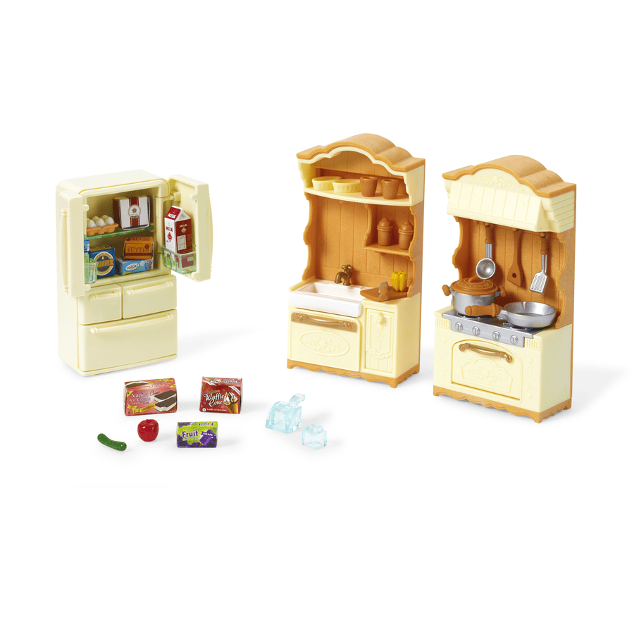 Sylvanian Families® Figurine maison de campagne cuisine, réfrigérateur 5341