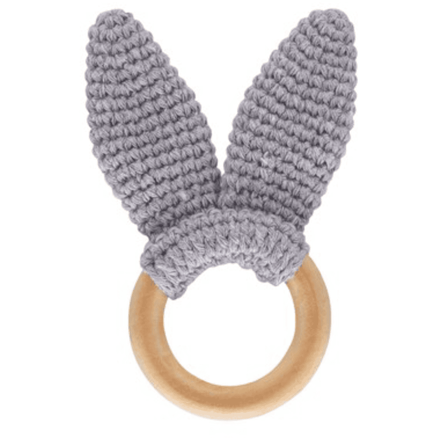 babyJem Anneau de dentition lapin bois, gris