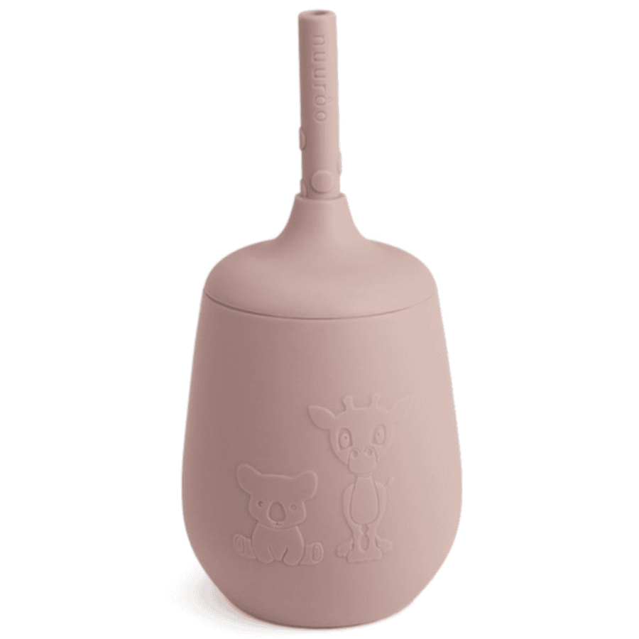 nuuroo Tasse enfant paille Adita silicone Woodrose 230 ml