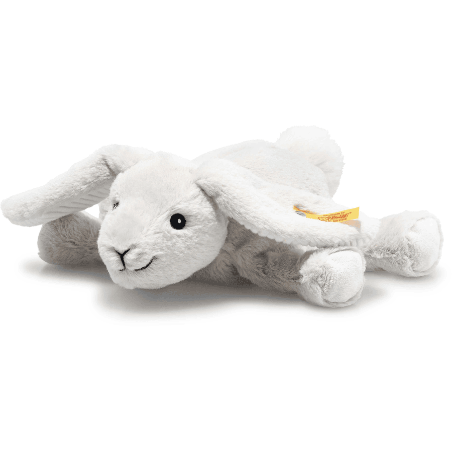 Steiff Floppy Bunny hobbel lichtgrijs liggend, 20 cm