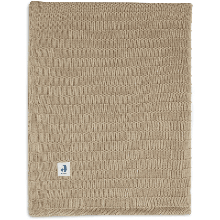 jollein Cuddle Blanket Cot 100x150cm Pure Knit Biscuit/ Velvet 