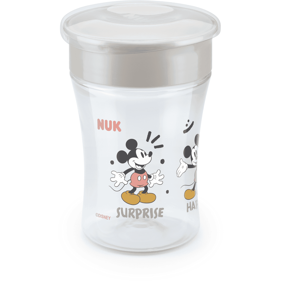 NUK Trinklernbecher Magic Cup Mickey Mouse mit 360°-Trinkrand ab dem 8. Monat, 230 ml grau