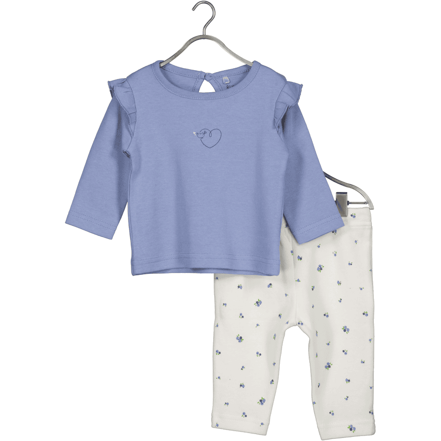 BLUE SEVEN Conjunto bebé camisa + pantalón azul medio