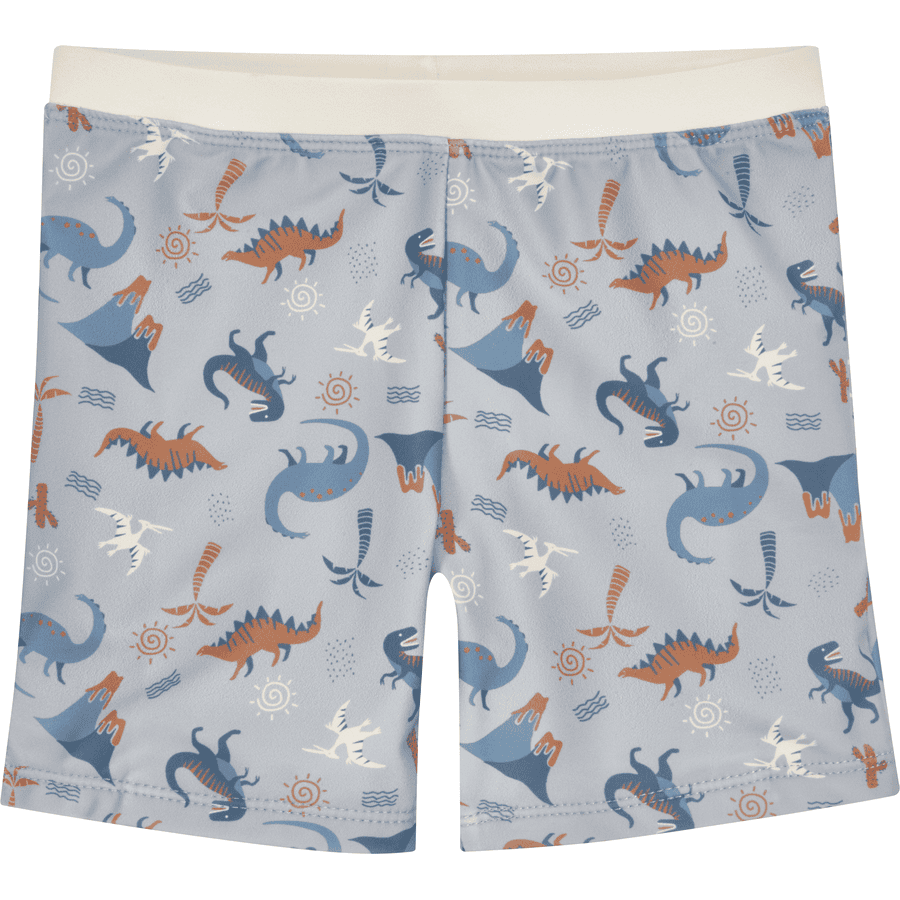 Playshoes  Baño de protección UV shorts Dino allover azul